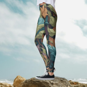 Retro Vintage viktorianisches William Morris Kunst Leggings