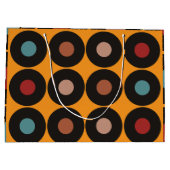 Retro Vintage Vinyl Platten Music Große Geschenktüte (Rückseite)