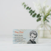 Retro Vintage Visitenkarte (Stehend Vorderseite)