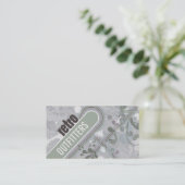 Retro Vintage Visitenkarte (Stehend Vorderseite)