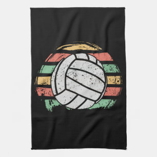 Retro Vintage Volleyball Geschirrtuch
