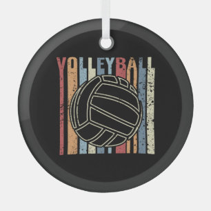 Retro Vintage Volleyball Ornament Aus Glas