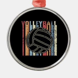 Retro‑Vintage‑Volleyball Ornament Aus Metall