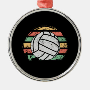 Retro Vintage Volleyball  Ornament Aus Metall