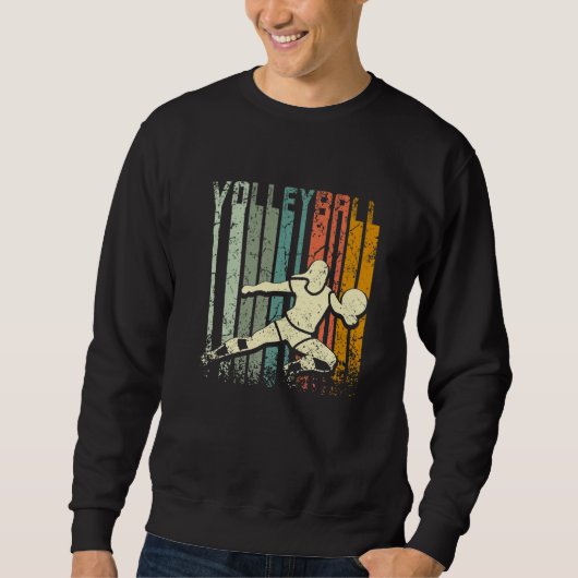 Retro Vintage Volleyball Premium Sweatshirt (Vorderseite)