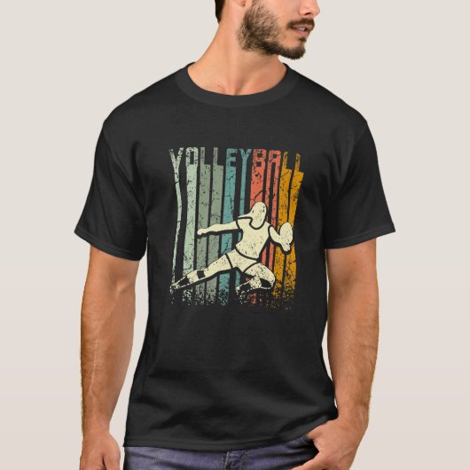 Retro Vintage Volleyball Premium T-Shirt (Vorderseite)