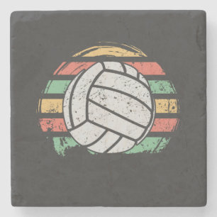 Retro Vintage Volleyball Steinuntersetzer