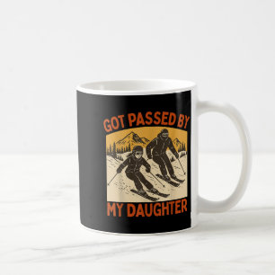 Retro Vintage Von Meiner Tochter Beim Skifahren Er Kaffeetasse