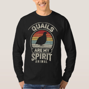 Retro-Vintage-Wachteln sind mein spirituelles Tier T-Shirt