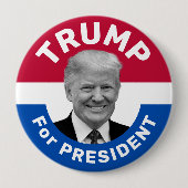 Retro Vintage Wahlkampagne Trump-Präsident Button (Vorderseite)