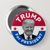 Retro Vintage Wahlkampagne Trump-Präsident Button (Vorne & Hinten)