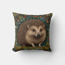 Retro Vintage Wälder Igel Wälder botanischen Kissen