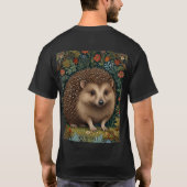Retro Vintage Wälder Igel Wälder botanischen T-Shirt (Rückseite)