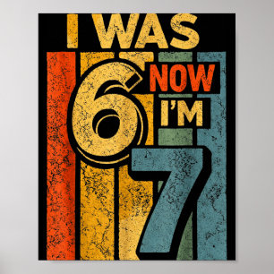 Retro Vintage war 6 7 lustig 67 Geburtstag Junge M Poster