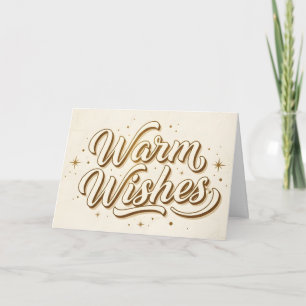 Retro Vintage Warme Wünsche Weihnachten
