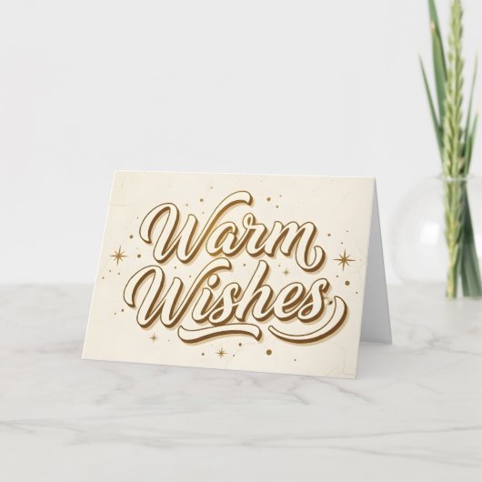 Retro Vintage Warme Wünsche Weihnachten (Vorderseite)
