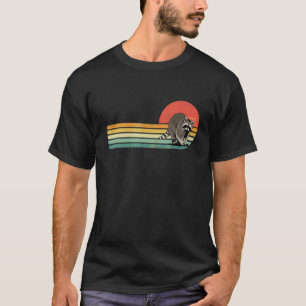 Retro Vintage Waschbär Müllschwein Wildes Säugetie T-Shirt