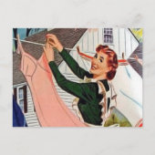 Retro-Vintage Wäsche Postkarte (Vorderseite)