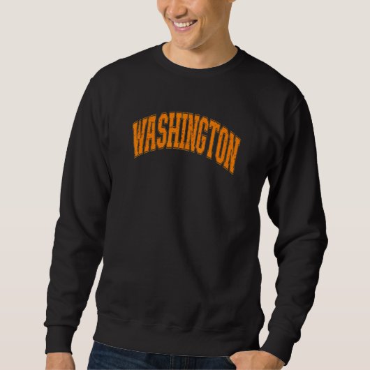 Retro Vintage Washington Stadt USA Amerikanisch Sweatshirt (Vorderseite)