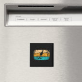 Retro Vintage Wasserski Magnet (In Situ (Geschirrspüler))