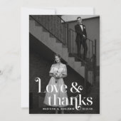 Retro Vintage Wedding Dankeschön Karte (Vorderseite)