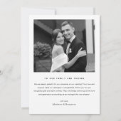 Retro Vintage Wedding Dankeschön Karte (Rückseite)