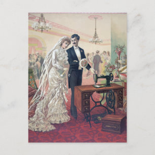 Retro Vintage Wedding-Geschenk Postkarte