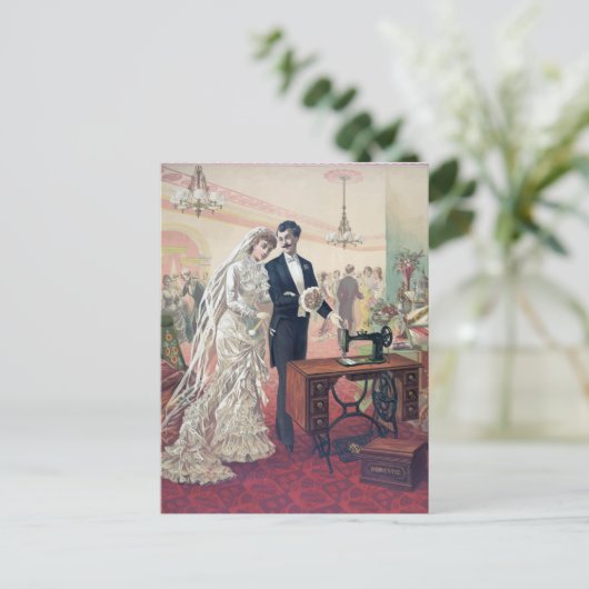 Retro Vintage Wedding Gift Postkarte (Stehend Vorderseite)