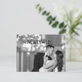 Retro Vintage Wedding Thank You Post Card Postkarte (Stehend Vorderseite)