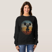 Retro Vintage Weightlifter Weightlifting Powerlift Sweatshirt (Vorne ganz)