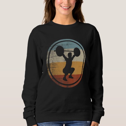 Retro Vintage Weightlifter Weightlifting Powerlift Sweatshirt (Vorderseite)
