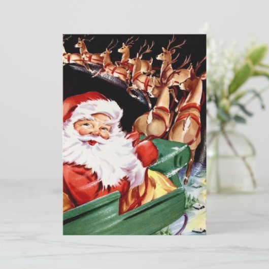 Retro Vintage Weihnachten (Stehend Vorderseite)