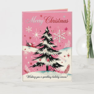 Retro Vintage Weihnachten: 1950er rosa Weihnachten