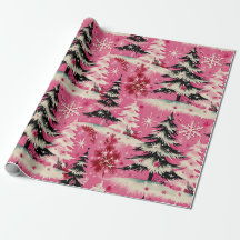 Retro Vintage Weihnachten: 1950er rosa Weihnachten