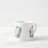 Retro Vintage Weihnachten Cooler Weihnachtsmann Espressotasse (Vorderseite Rechts)