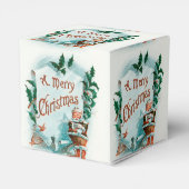 Retro Vintage Weihnachten Cooler Weihnachtsmann Geschenkschachtel (Rückseite)