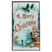 Retro Vintage Weihnachten Cooler Weihnachtsmann Kleine Geschenktüte (Rückseite)