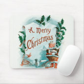 Retro Vintage Weihnachten Cooler Weihnachtsmann Mousepad (Mit Mouse)