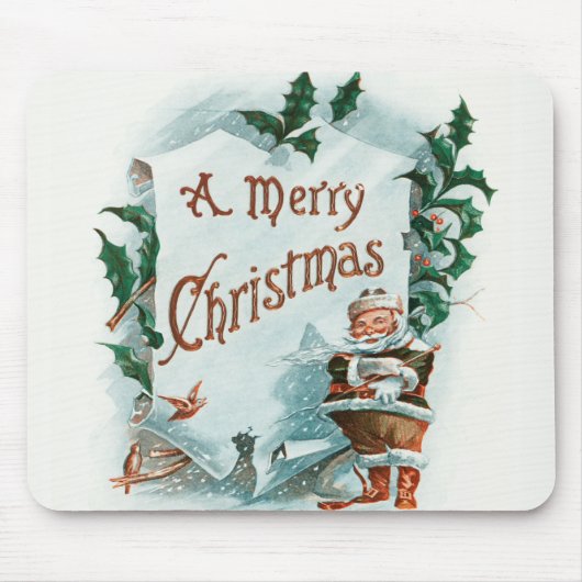 Retro Vintage Weihnachten Cooler Weihnachtsmann Mousepad (Vorne)