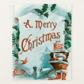 Retro Vintage Weihnachten Cooler Weihnachtsmann Planer (Vorderseite)