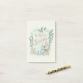 Retro Vintage Weihnachten Cooler Weihnachtsmann Post-it Klebezettel (Auf Schreibtisch)