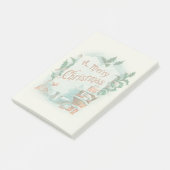 Retro Vintage Weihnachten Cooler Weihnachtsmann Post-it Klebezettel (angewinkelt)