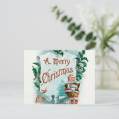 Retro Vintage Weihnachten Cooler Weihnachtsmann Postkarte (Stehend Vorderseite)