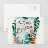 Retro Vintage Weihnachten Cooler Weihnachtsmann Postkarte (Vorne/Hinten)
