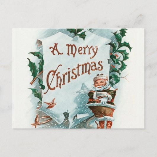 Retro Vintage Weihnachten Cooler Weihnachtsmann Postkarte (Vorderseite)