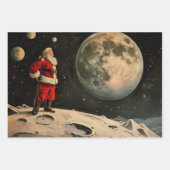 Retro Vintage Weihnachten: Das Weltraumabenteuer d Geschenkpapier Set (Vorderseite 2)