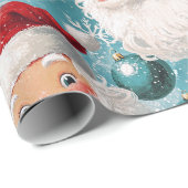 Retro Vintage Weihnachten: Hallo! Santa 2 Geschenkpapier (Rolleneckpunkt)