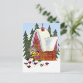 Retro Vintage Weihnachten , Igels Hütte (Stehend Vorderseite)