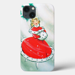 Retro Vintage Weihnachten Lady zehn zähe Fall Case-Mate iPhone Hülle