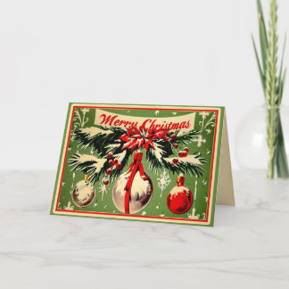 Retro Vintage Weihnachten: Mid Century Yuletide 3 Feiertagskarte